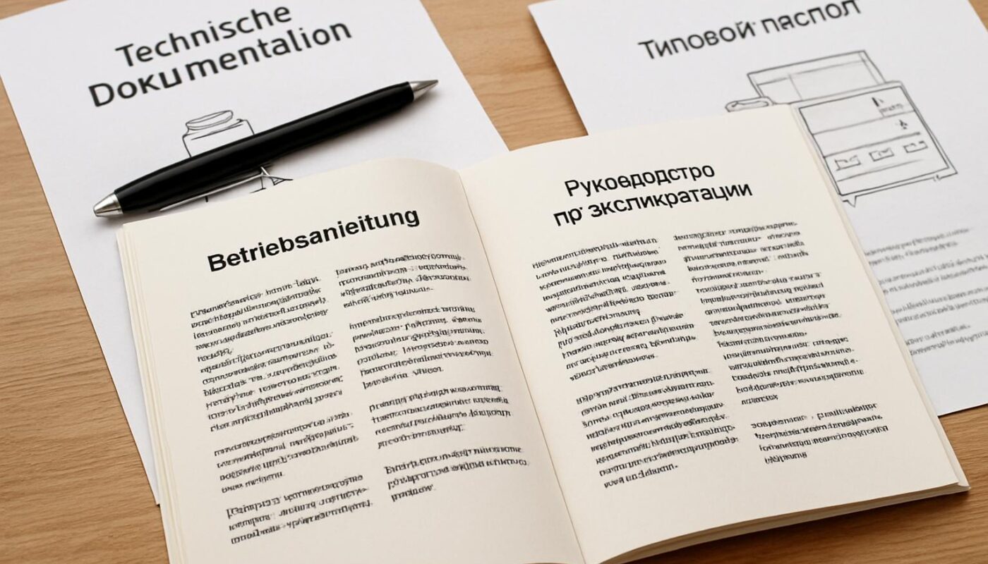 Как перевести техническую документацию с немецкого на русский: от терминов до сдачи готового паспорта оборудования