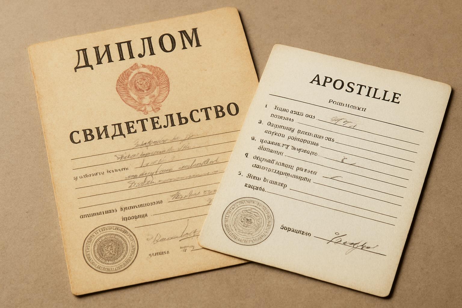 Документы советского образца: можно ли поставить апостиль на старое свидетельство или диплом  . Особенности апостиля для образовательных документов